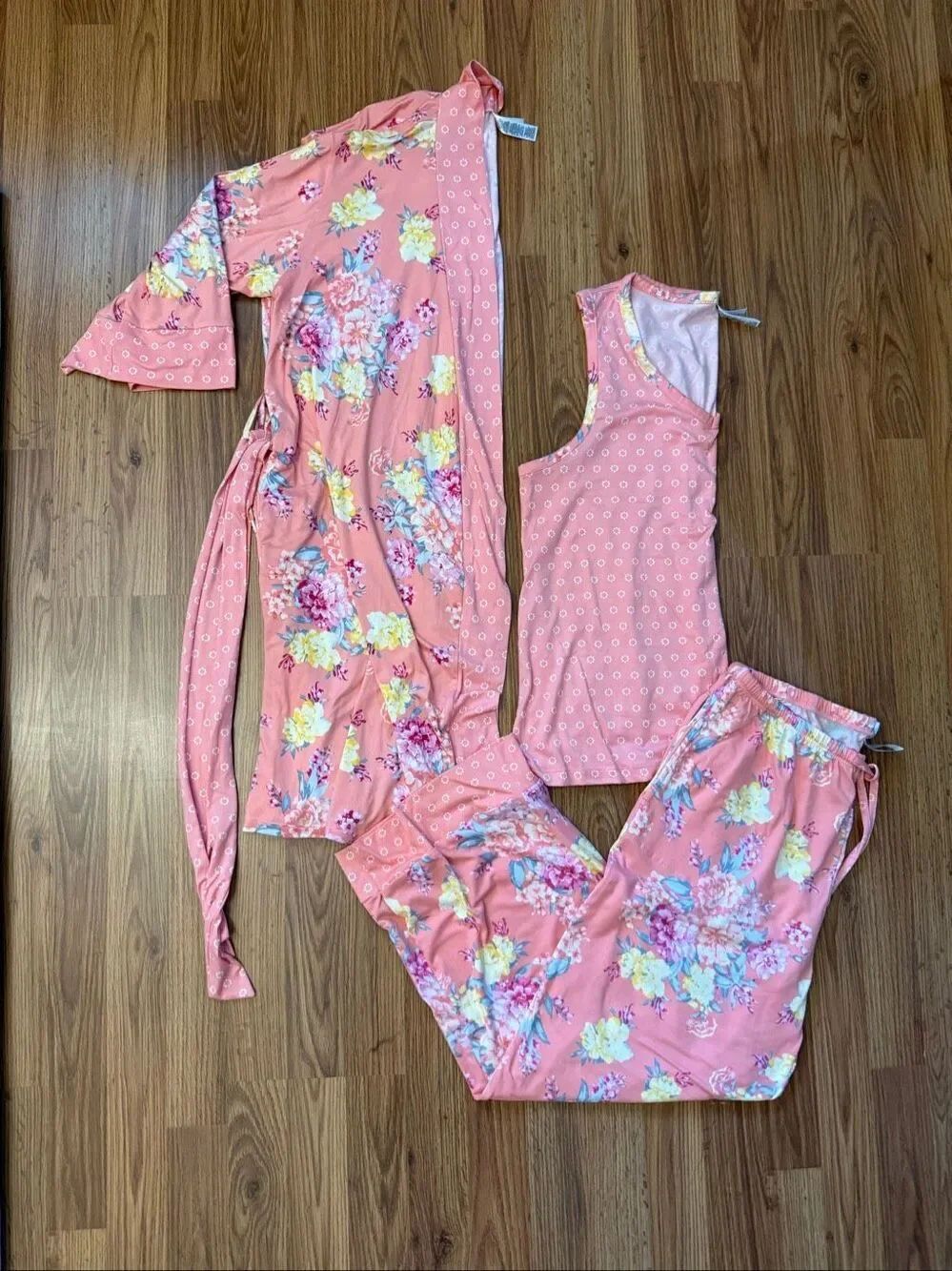 FN Flora Nikrooz Women's Super Soft 3-Piece Pajama Sleep Set Pink Sz Medium NWOT